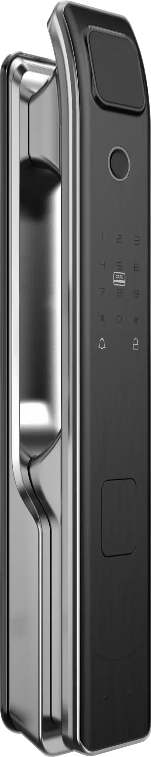 Akubela Smart Door Lock SL50, Multi-screen, peephole camera, C- grade anti-theft lock, Multiple
unlocking methods.